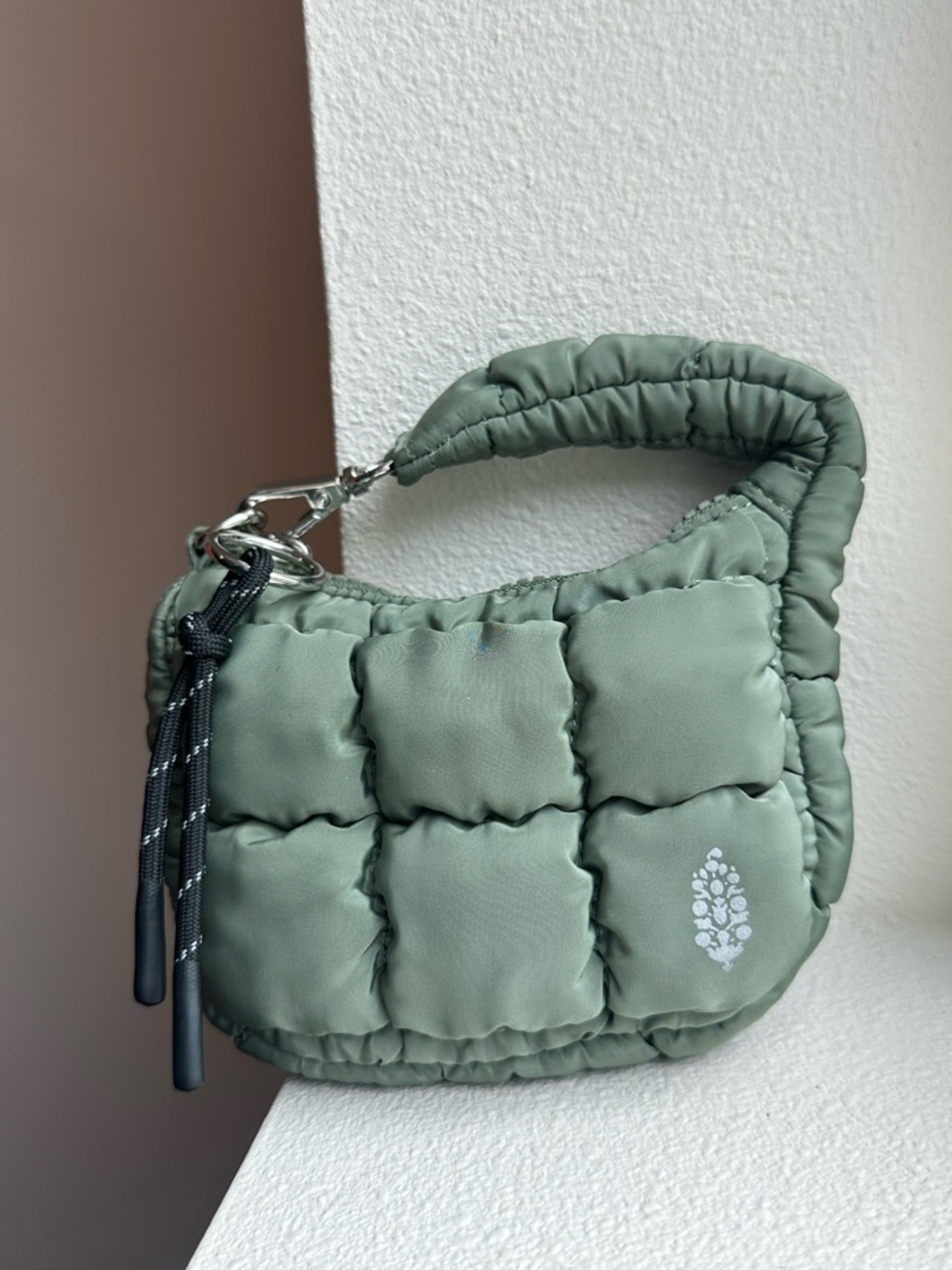 FP Movement by Free People Quilted Micro Pouch in Washed Sage Green | Wallet Bag